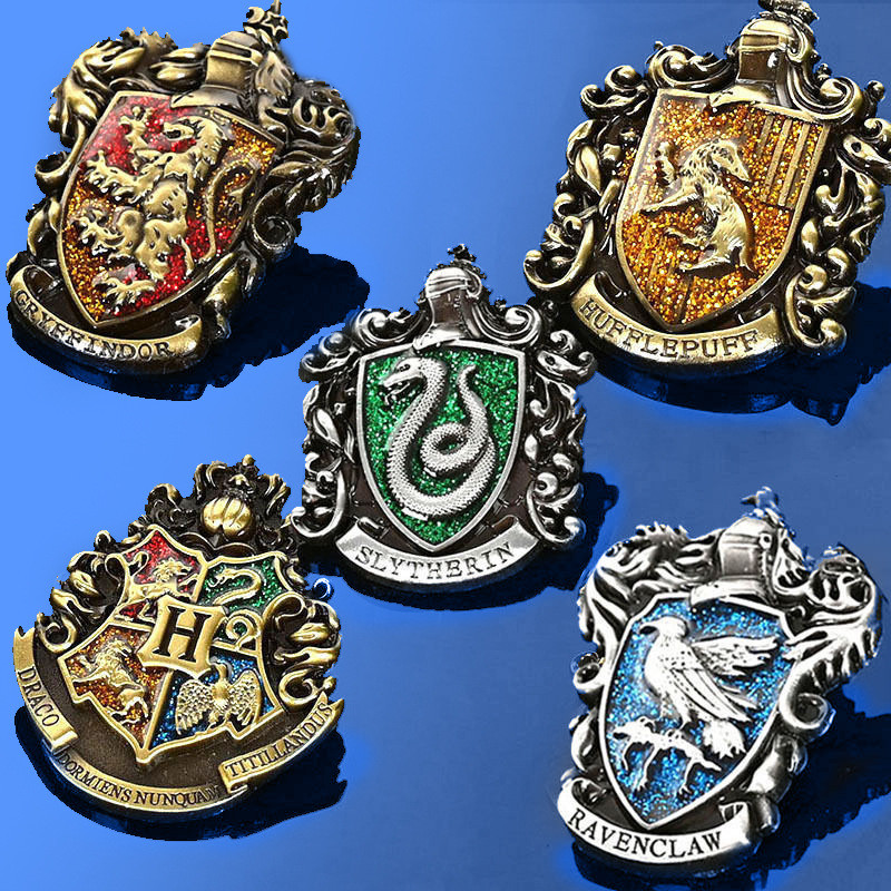 Popular~Harry Potter House Crest Gryffindor Brooch 3D Logo High-Quality Set Anime Alloy Gift3z