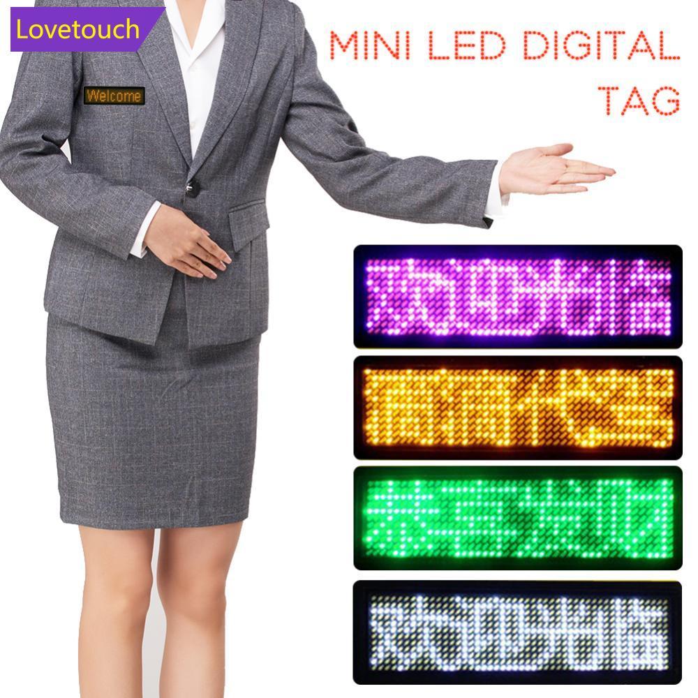 LOVETOUCH Mini LED Digital Bluetooth APP โปรแกรมชาร์จเลื่อนชื่อข้อความป้าย E7G1
