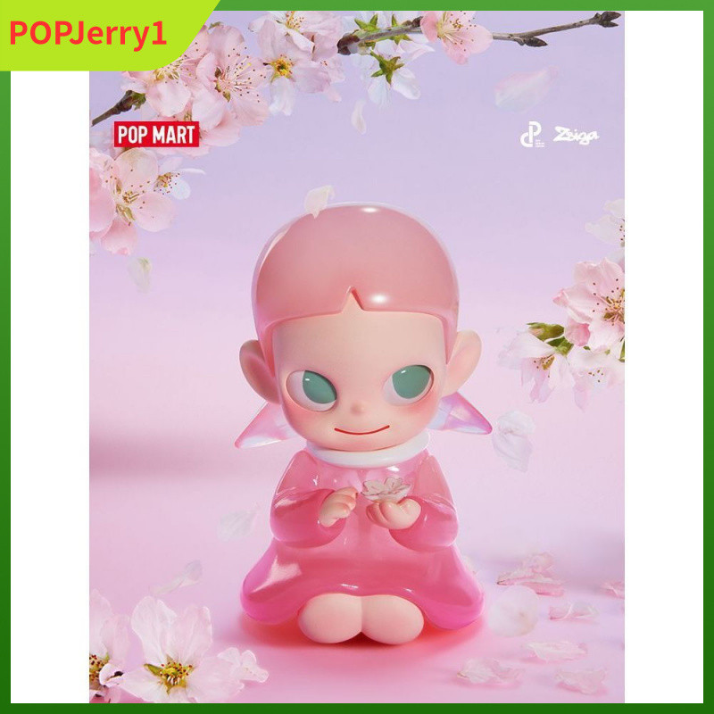 POPMART POPMART Zsiga Zsiga Cherry Blossoms ของขวัญสําหรับ Earth Figures อินเทรนด์แฟชั่นของเล่นของขว