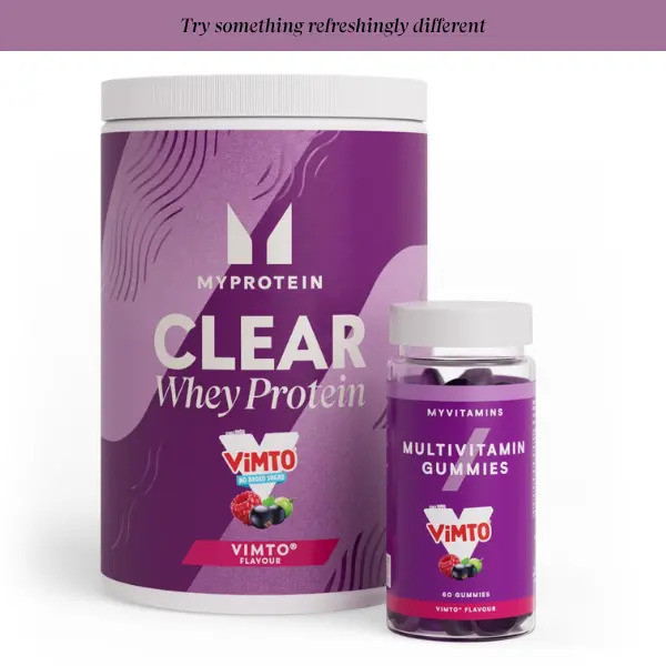 ชุดเสริมอาหาร MYPROTEIN Vimto_bundle ประกอบด้วย Clear Whey Protein ไม่มีไขมันและ Collagen Powder กับ