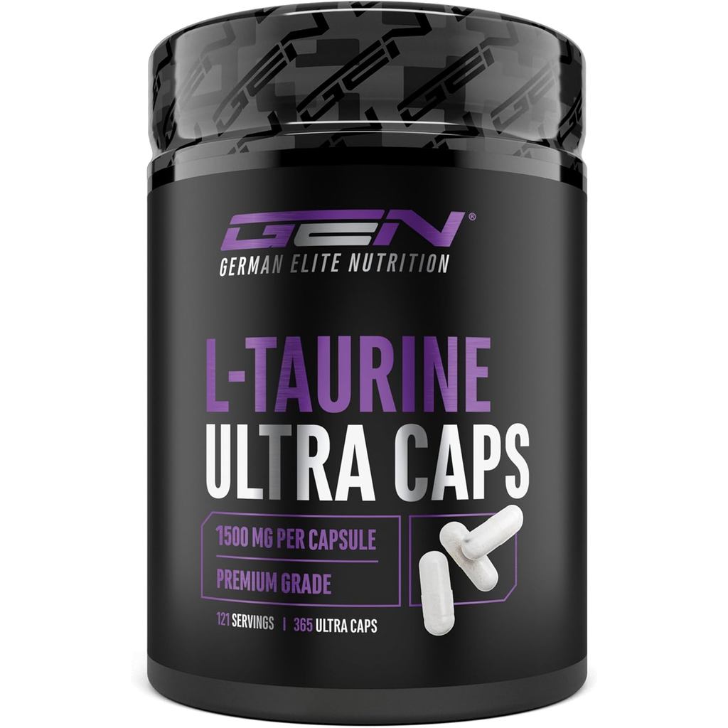 แคปซูล L-Taurine ขนาด 1500 มก., จำนวน 365 เม็ด, ความบริสุทธิ์ 99%, ปราศจากสารปรุงแต่ง