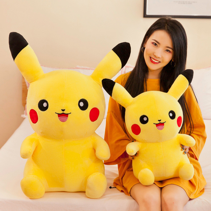 25 ซม.Pokemon Pikachu ของเล่นตุ๊กตา Kawai อะนิเมะ Elf ตุ๊กตาตุ๊กตานุ่มตุ๊กตาการ์ตูน Pikachu ตุ๊กตาขอ