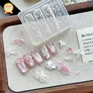 SuperNail 1 ชิ้น Lily ดอกไม้ Sea Shell Conch Coral ปลาดาว 3D อะคริลิคแม่พิมพ์ตกแต่งเล็บ DIY ซิลิโคนเล็บแม่พิมพ์เล็บแม่พิมพ์ Vary