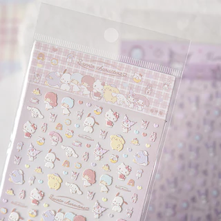 [Meow.Sensei] Sanrio & tomoni สติ๊กเกอร์แต่งเล็บลายนูน ดอกไม้ลึกลับจากองค์ประกอบสุนัขหูใหญ่ สติ๊กเกอร์น่ารัก คู่มือการ์ด Cuckoo