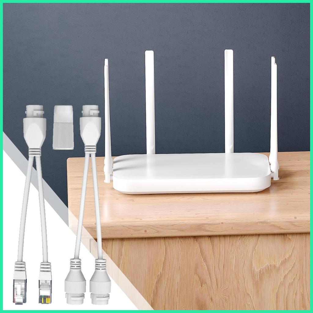 Ethernet Cable Splitter Network Splitter Safe Lan Splitter Smooth Video Poe Extender สําหรับกลางแจ้ง