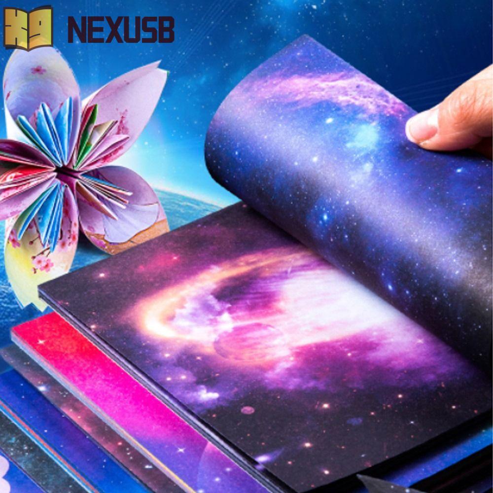 NEXUSBEAM Origami Paper Multicolor Paper-cut Square Starry Pattern Sakura Premium Craft Paper