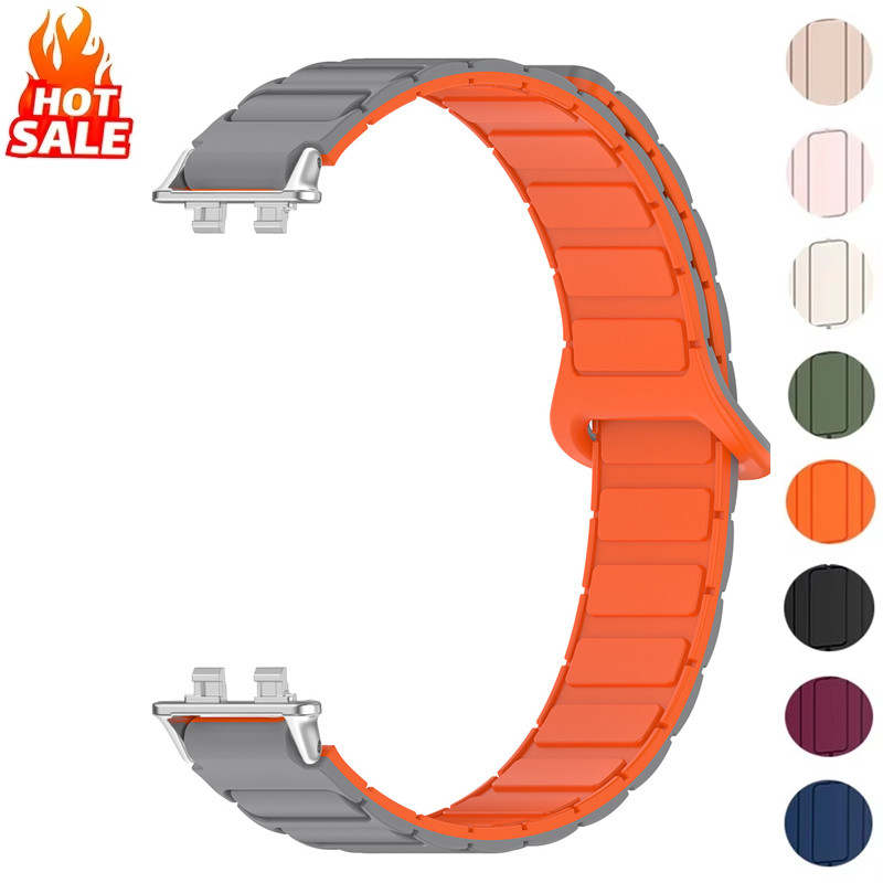 แม่เหล็กทูโทนซิลิโคนสําหรับ Huawei Band 11/Band 11 Pro NFC สายคล้องคอสําหรับ Band11 Pro สําหรับผู้ชา