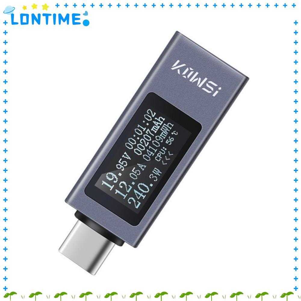 เครื่องทดสอบกระแสไฟ LONTIME, มิเตอร์วัดกําลังแรงดันไฟฟ้าปัจจุบันมัลติฟังก์ชั่นกระแสแบบสองทิศทาง, สะดวก DC 4-30V จอแสดงผลดิจิตอล DC Power Meter วัด DC