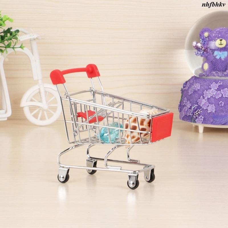 1 ชิ้น Mini Shopping Cart ซูเปอร์มาร์เก็ต Handcart Shopping Cart Storage [FG]