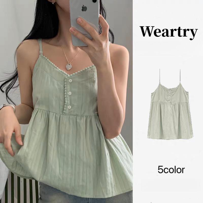 เสื้อกล้ามสไตล์เกาหลีสำหรับผู้หญิง สีลูกกวาด อเนกประสงค์ สินค้าพร้อมส่งจากประเทศไทย
