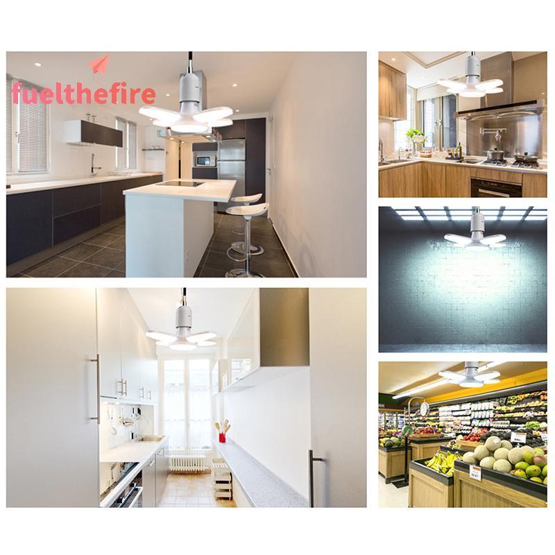 [Feel] 1PC E27 หลอดไฟ LED ในร่มหลอดไฟพัดลม Leaf Super Bright ตกแต่งบ้านห้องนั่งเล่นจัดแต่งทรงผมโคมไฟ