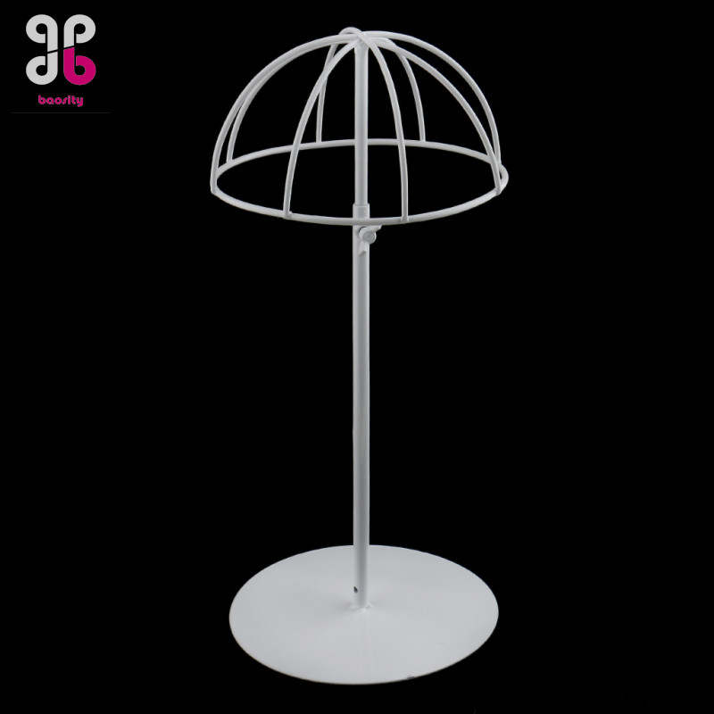 [Baosity] Metal Hat Cap Display Holder Stand Tool Wig Toupee Stand Rack For Man Women