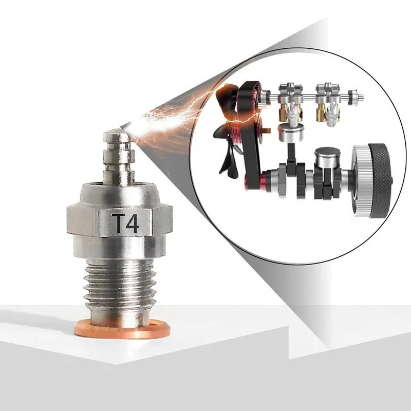 T4 Hot Glow Plug Spark สําหรับ Vertex SH Nitro ชิ้นส่วนเครื่องยนต์ 1/10 1/8 RC Buggy รถบรรทุกมอนสเตอ