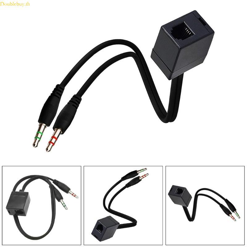 ซื้อสองครั้ง rj9 ถึง 3 5 มม.โทรศัพท์อะแดปเตอร์สาย rj9 หญิงถึง 3 5 มม. คู่ชายแปลง
