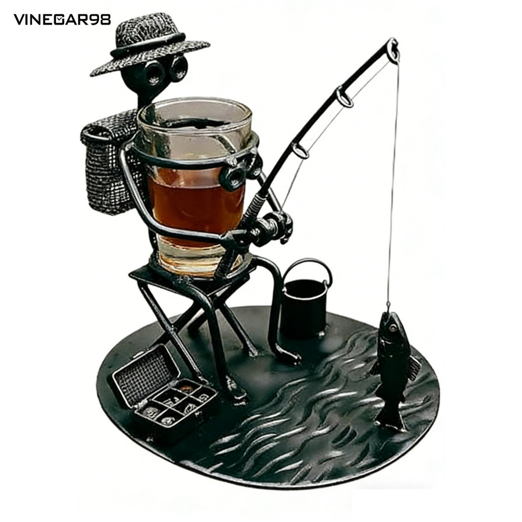 VINE Wine Glass Holder for Anglers Fisherman Wine Glass Shot Glass Holder – ตกแต่งโต๊ะทํางานตลก, ของ