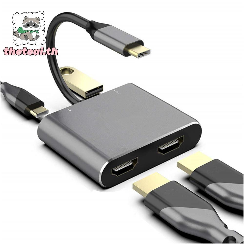 THETEAI USB C Hub Adapter Phone PC USB 3.0 Docking Station