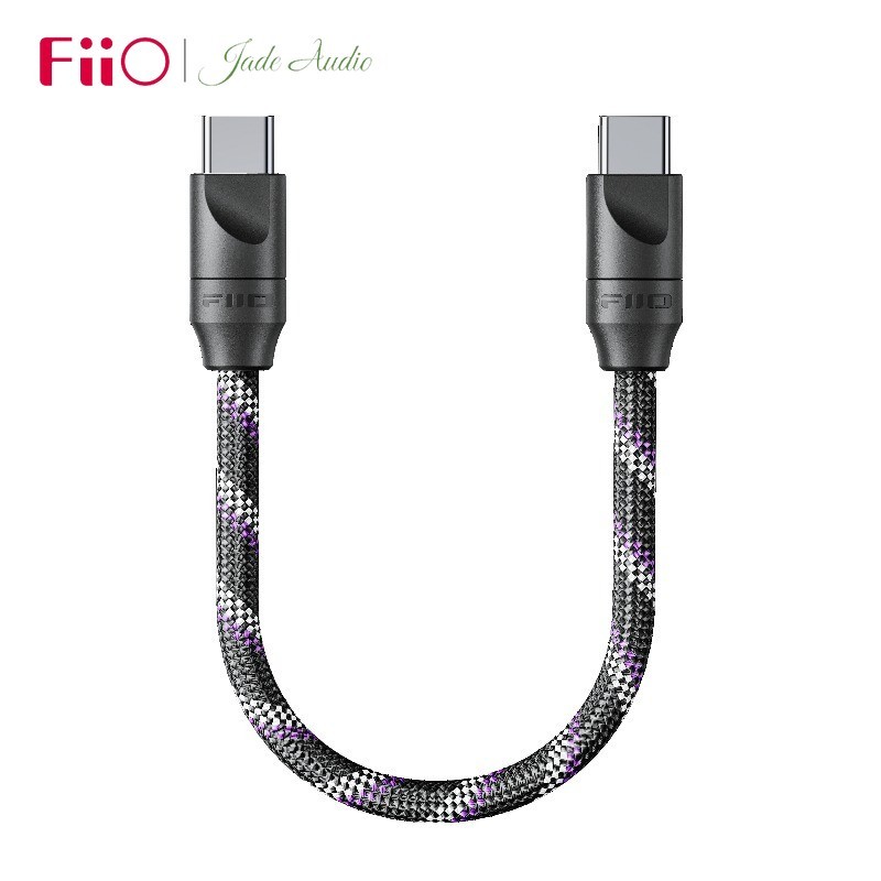 FiiO Trust Series Type-C ถึง Type-C สายถอดรหัสสายสัญญาณเสียง RCA 3.5 มม.สายบันทึกคู่ USB-C ถึง C