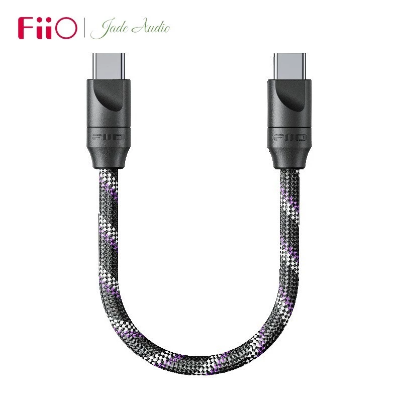 FiiO Trust Series Type-C ถึง Type-C สายถอดรหัสสายสัญญาณเสียง RCA 3.5 มม.สายบันทึกคู่ USB-C ถึง C