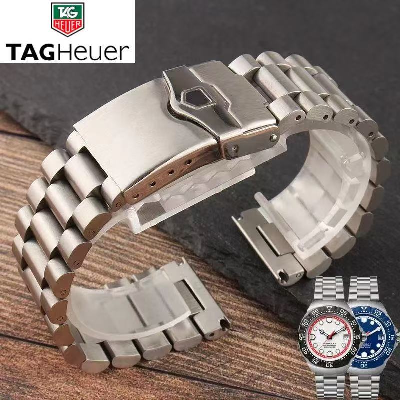 สายนาฬิกาสแตนเลสแบบแข็ง 22 มม. สําหรับ Tag Heuer F1 สูตร 1 & Carrera – สร้อยข้อมือทดแทนที่ทนทานกันน้ํา