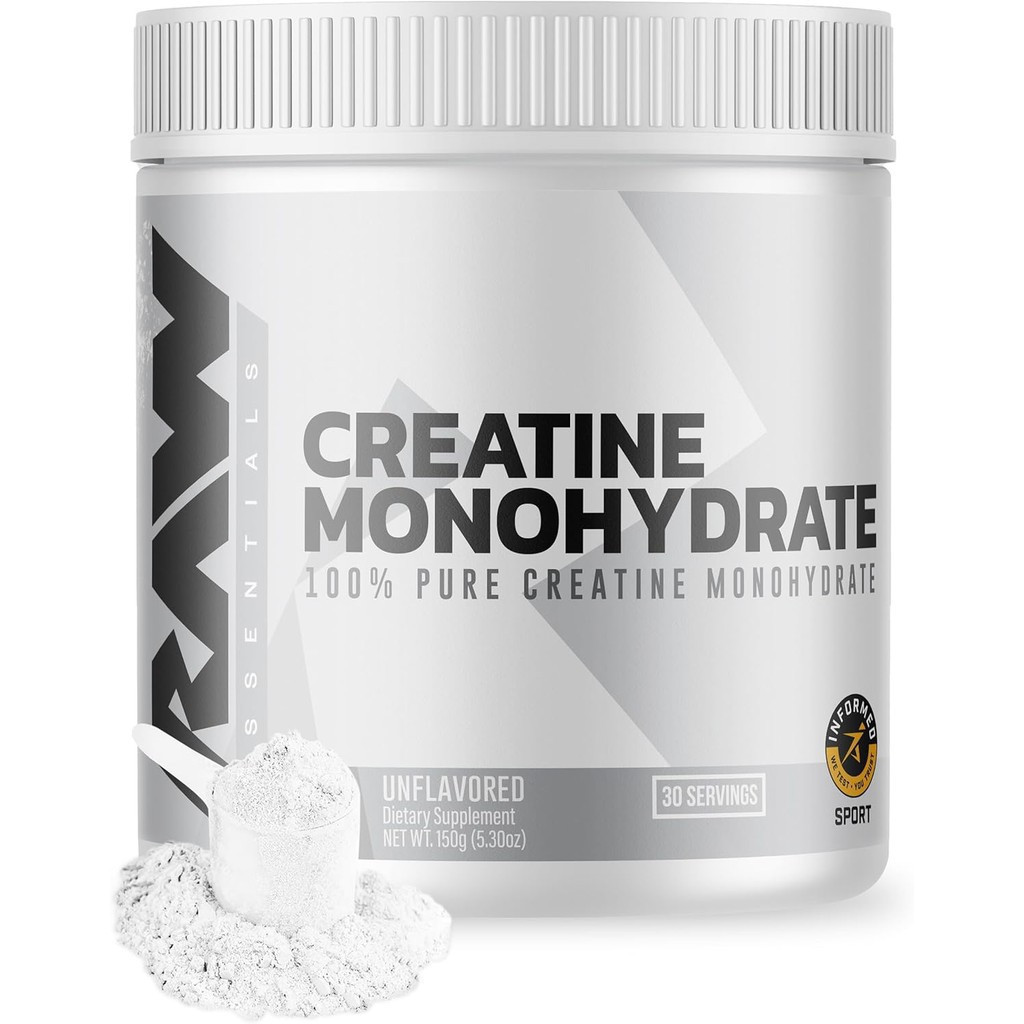 RAW Nutrition Odorless Creatine Monohydrate Powder (30 เสิร์ฟ) - อาหารเสริม Creatine Monohydrate สํา