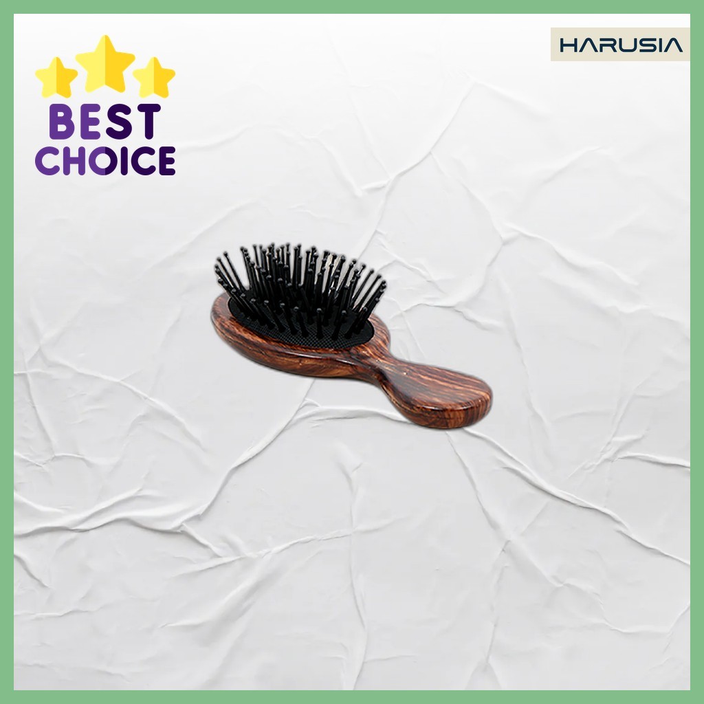 [daiso] Mini Wooden Cushion Brush, N/A, 1pc / Korean Cushion Brush / Compact Design / ของแท้ 100% โด