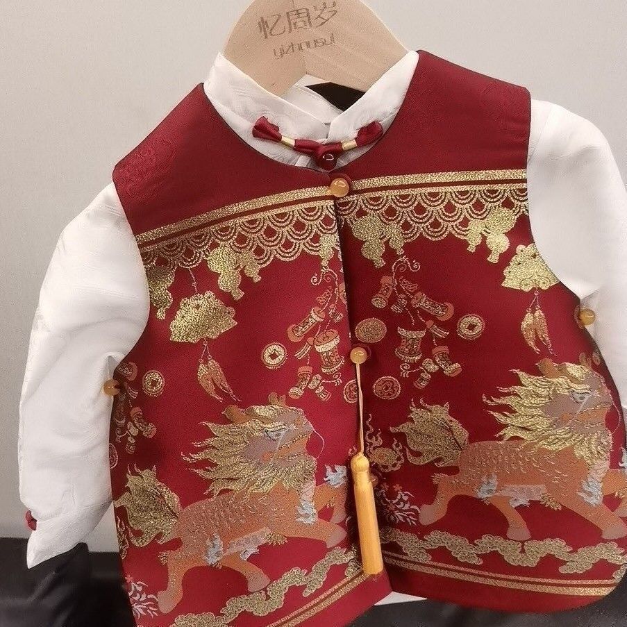 ชุดเสื้อผ้าสำหรับทารกหนึ่งขวบ สไตล์จีน จากแบรนด์ T Tang Boy