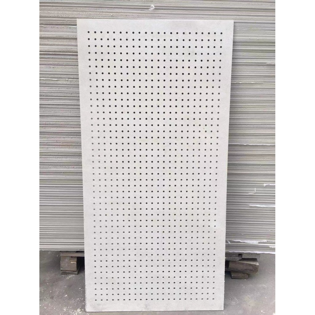 แผ่นดูดซับเสียงและกันเสียงแบบรูพรุนขนาด 1200x600 มม. - FC Perforated Cement Board และ Silicon Calciu