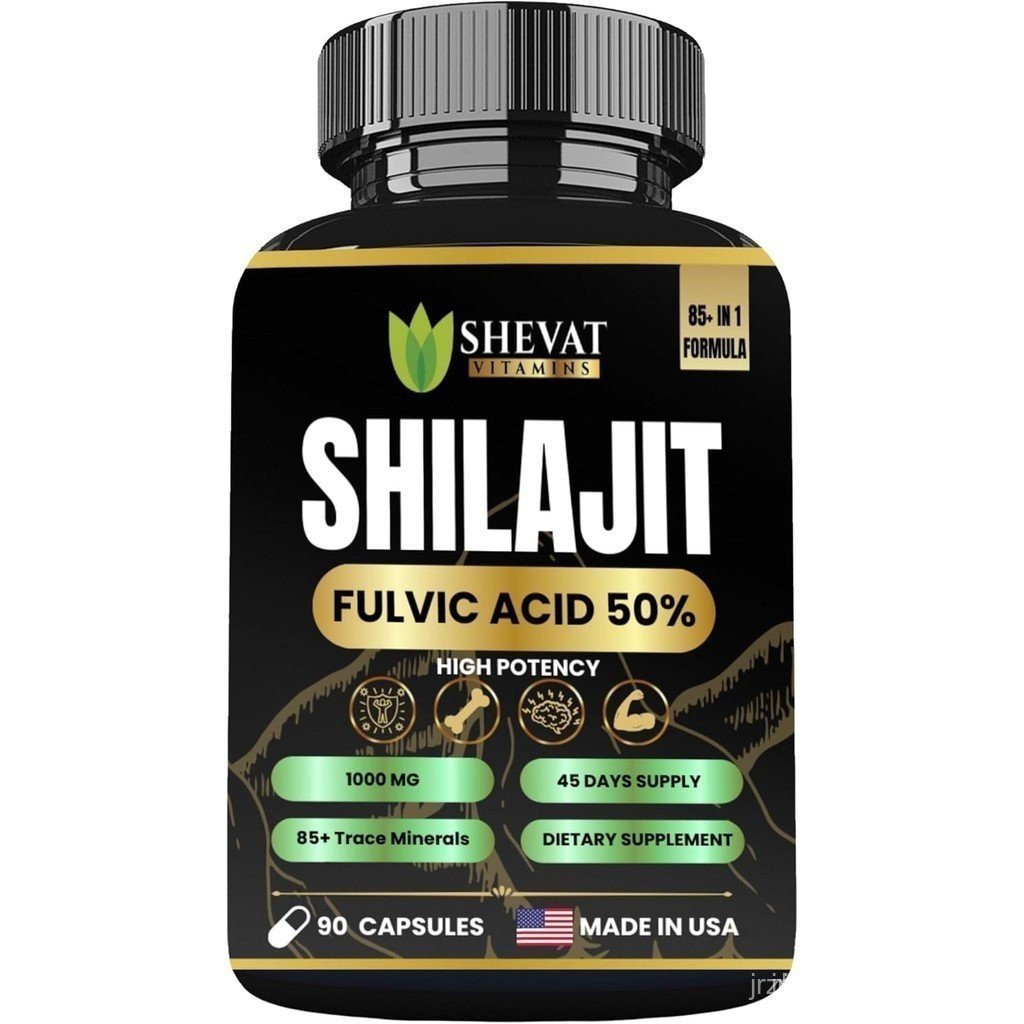 90 Shilajit แคปซูลสําหรับผู้ชายและผู้หญิง 22000 มก. พร้อม 50% shilajit Fulvic acid organic Himalayan