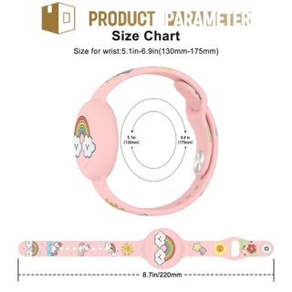 สายรัดข้อมือเด็กAirtag เคสป้องกันสร้อยข้อมือ gps วัสดุซิลิโคนกันน้ำ สำหรับเด็ก3-10ขวบ