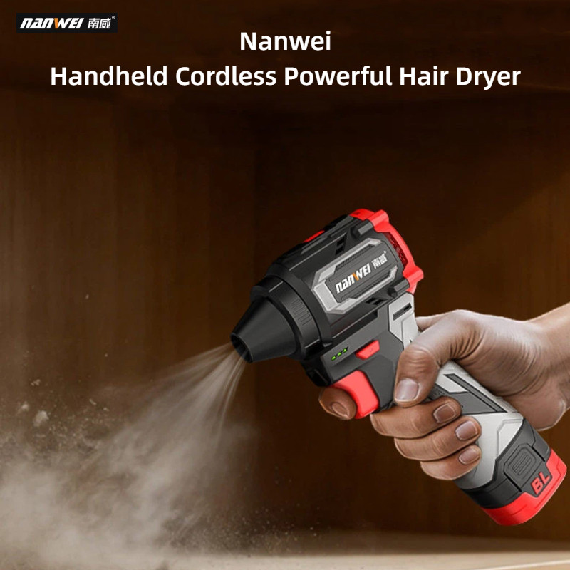 Nanwei Pocket Storm Turbo Fan เครื่องเป่าผมทรงพลังแบตเตอรี่ลิเธียมไร้แปรงถ่านกําจัดฝุ่นหิมะเป่าเครื่องมือที่มีประโยชน์