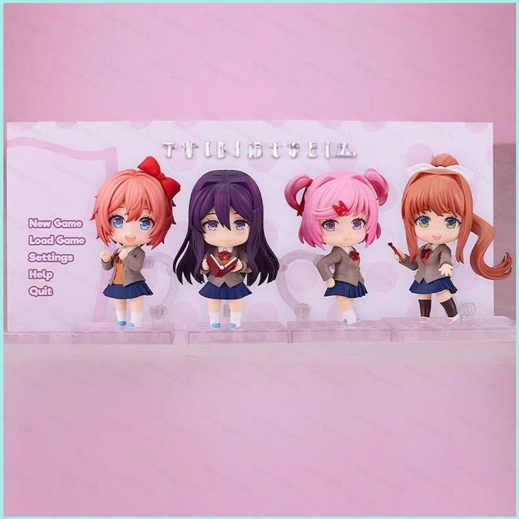 XS1 คลับวรรณกรรม Doki Doki! DDLC Monika Sayori น่ารัก Face-Swappable Action Figure เครื่องประดับเดสก