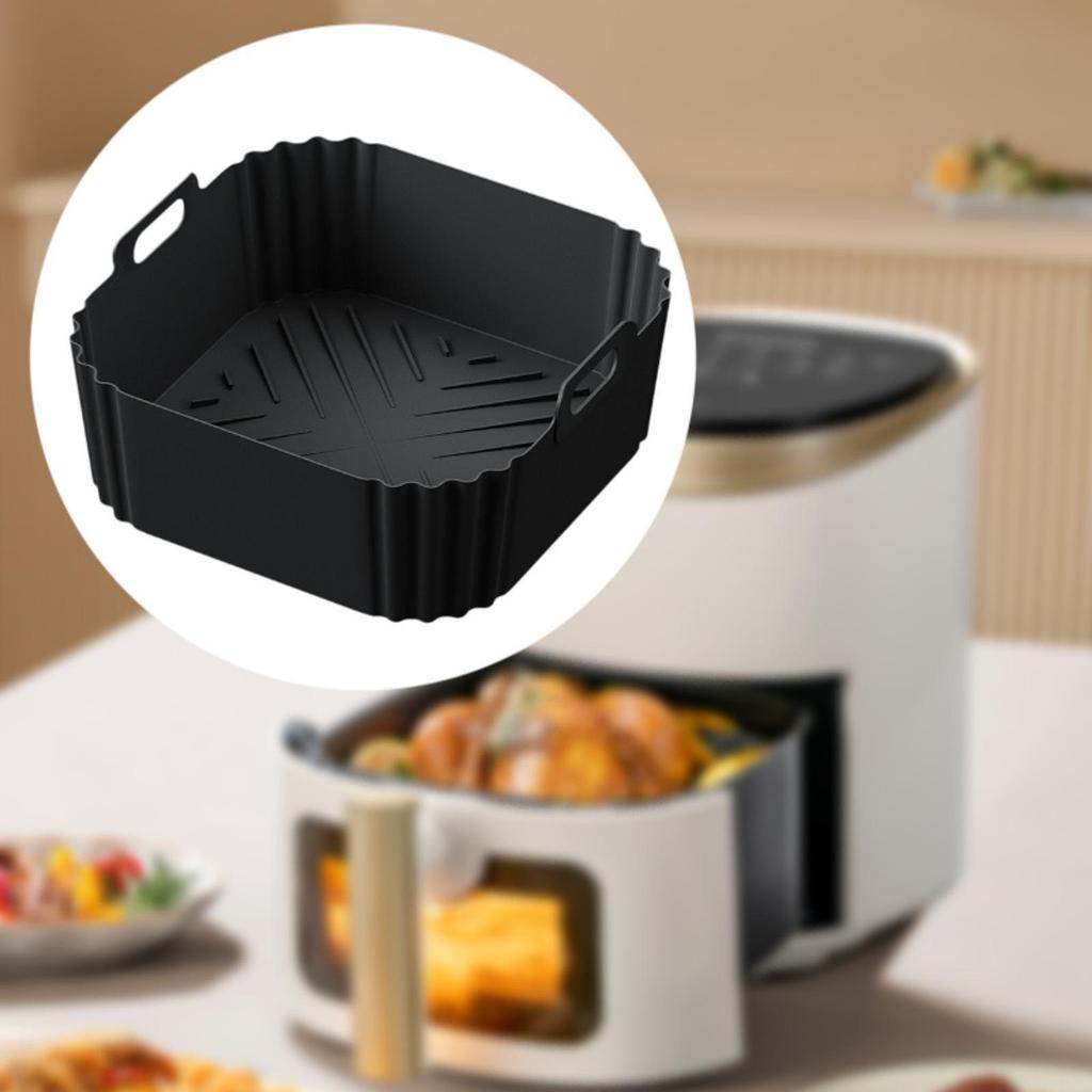 [mibum01eb] Silicon Air Fryer Liner Air Fryer Basket Liner Oil Professional Air Fryer Pot for Picnic