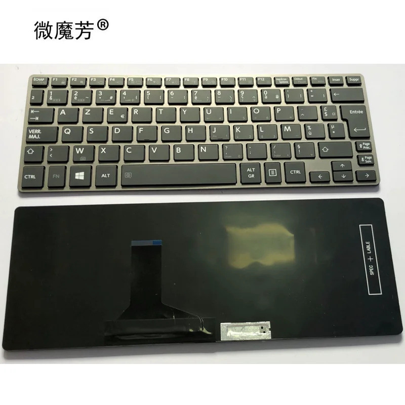 แป้นพิมพ์ Azerty ฝรั่งเศสสําหรับ Toshiba Portege Z30 Z30T ABC Z30-A Z30-C Z30T-C BE FR