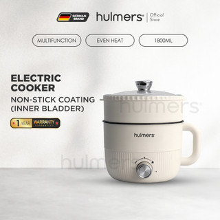 Hulmers 1.8L Multifunction Electric Cooker with Steam Tray and Glass Lid (HM-1.8LEC2 Model)