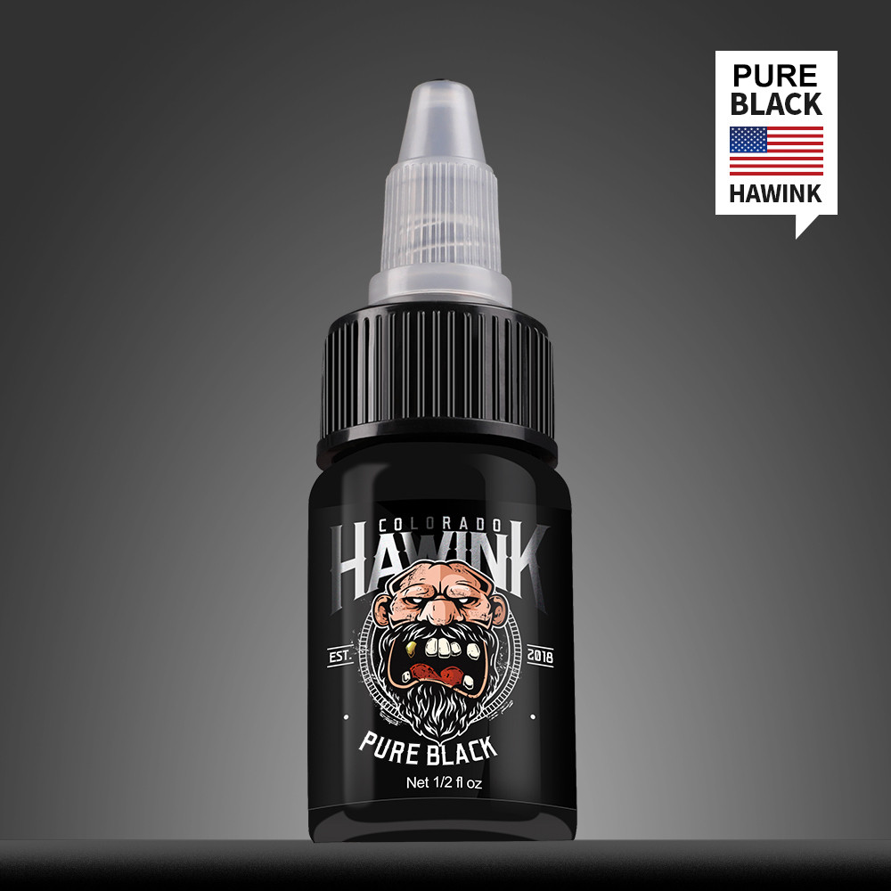 HAWINK 15ml(1/2OZ) Tattoo Ink หมึกจากพืชธรรมชาติมืออาชีพดั้งเดิมเหมาะสําหรับอุปกรณ์สักคิ้วกึ่งถาวร ดวงตา และริมฝีปากแต่งหน้า