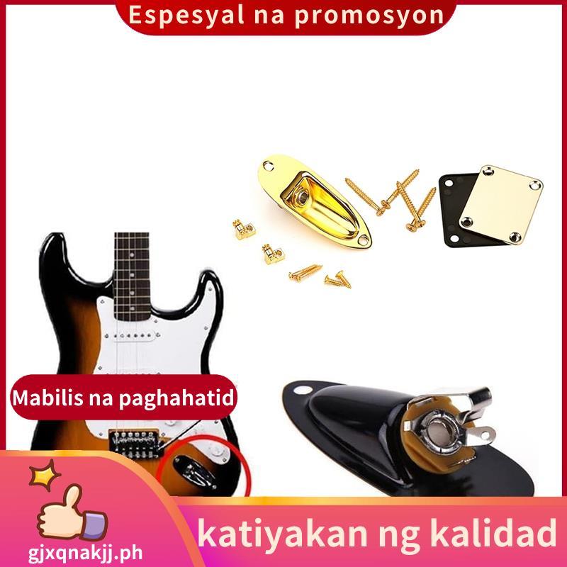 กีตาร์คอแผ่น 1/4 นิ้วอินพุตแจ็คซ็อกเก็ตท่องเที่ยว Retainer String Tree สําหรับกีตาร์ไฟฟ้าอะไหล่gjxqn