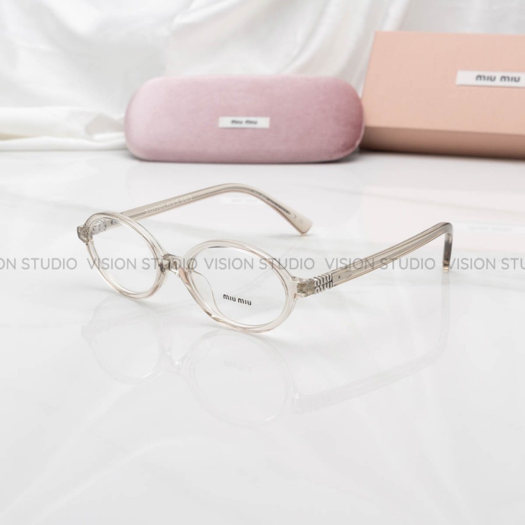 แว่นสายตา Miu Miu รุ่น MU01XV สีใส 12U1O1 ใหม่ ของแท้100% รับประกัน 2 ปีเต็ม พร้อมอุปกรณ์