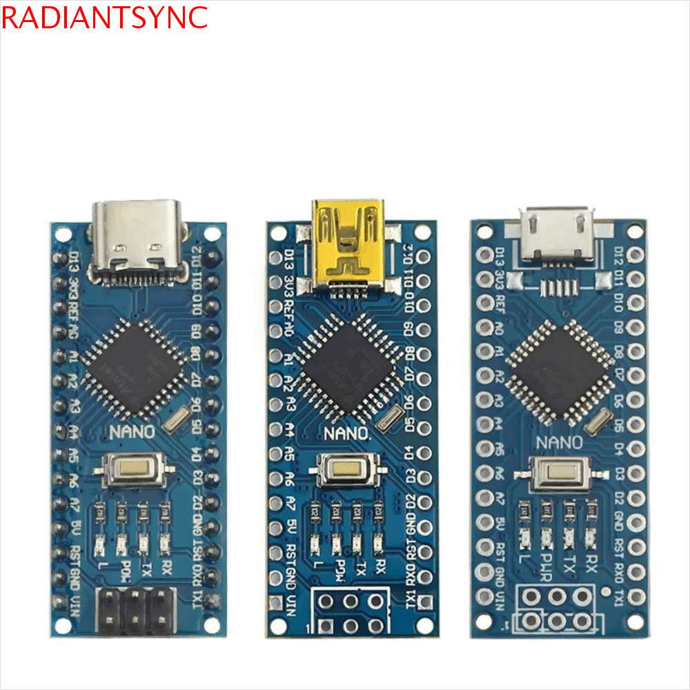 RADIANTSYNC Nano 3.0 Controller, CH340 Type-C USB Arduino เข้ากันได้กับ, Driver Mini USB Micro USB C
