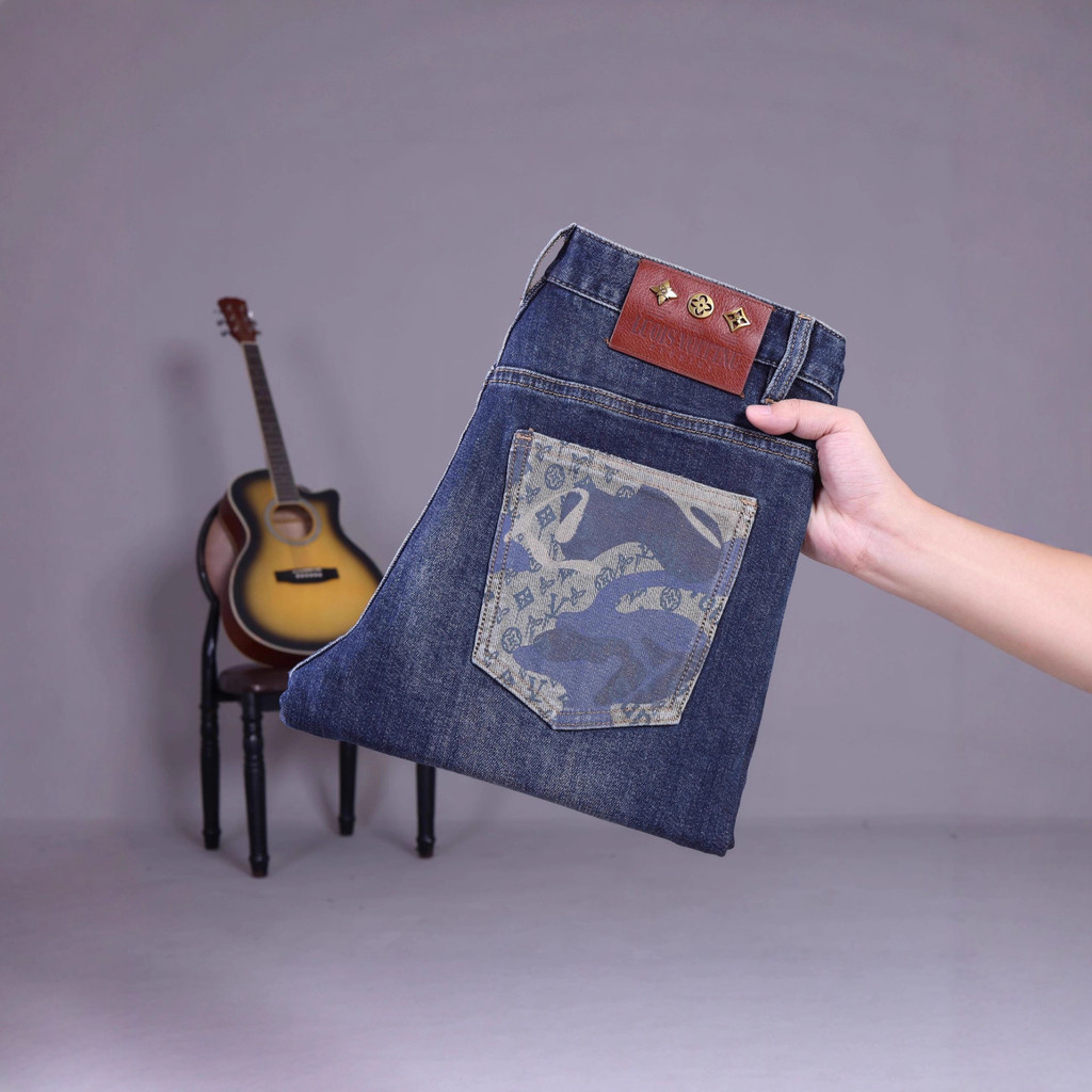 OI1P L# Light Luxury2025New Autumn and Winter European Style Washed Soft Stretch Jeans for Men Slim 