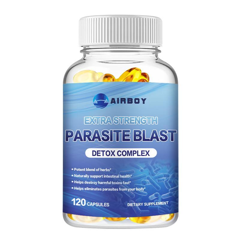 Airboy Parasite Blast Detox Complex 1475 USA ขจัดพาราไซต์ Gut Health 120 แคปซูล