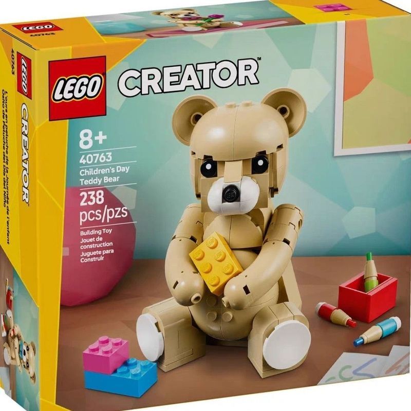 ของขวัญวันวาเลนไทน์ เลโก้ เลโก้ 40763 วันเด็กตุ๊กตาหมีสร้างสรรค์ผลิตภัณฑ์ใหม่จํากัดการศึกษาอาคารบล็อ