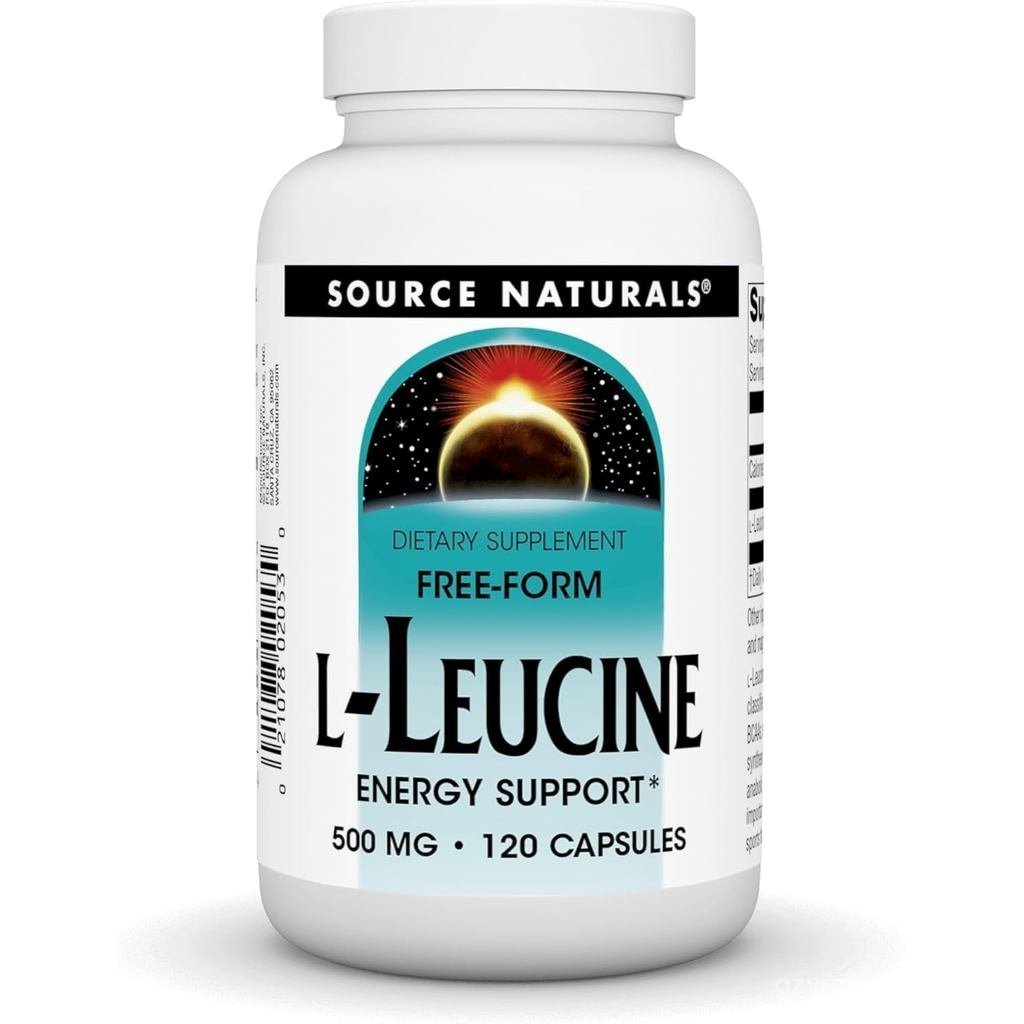 Naturals L-Leucine อาหารเสริมกรดอะมิโนจําเป็นรูปแบบฟรีสําหรับการสนับสนุนพลังงาน- 120 แคปซูล