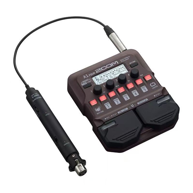 ZOOM A1X Four-Effect กีตาร์อะคูสติก Universal Composite Effects Processor สําหรับแซ็กโซโฟน Harmonica