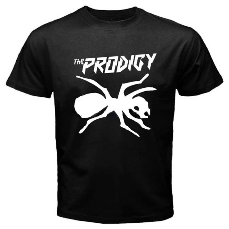 ชายเสื้อยืดเพลงอิเล็กทรอนิกส์ The Prodigy เสื้อยืดแขนสั้นแฟชั่นสบายๆ เสื้อยืดขนาดใหญ่