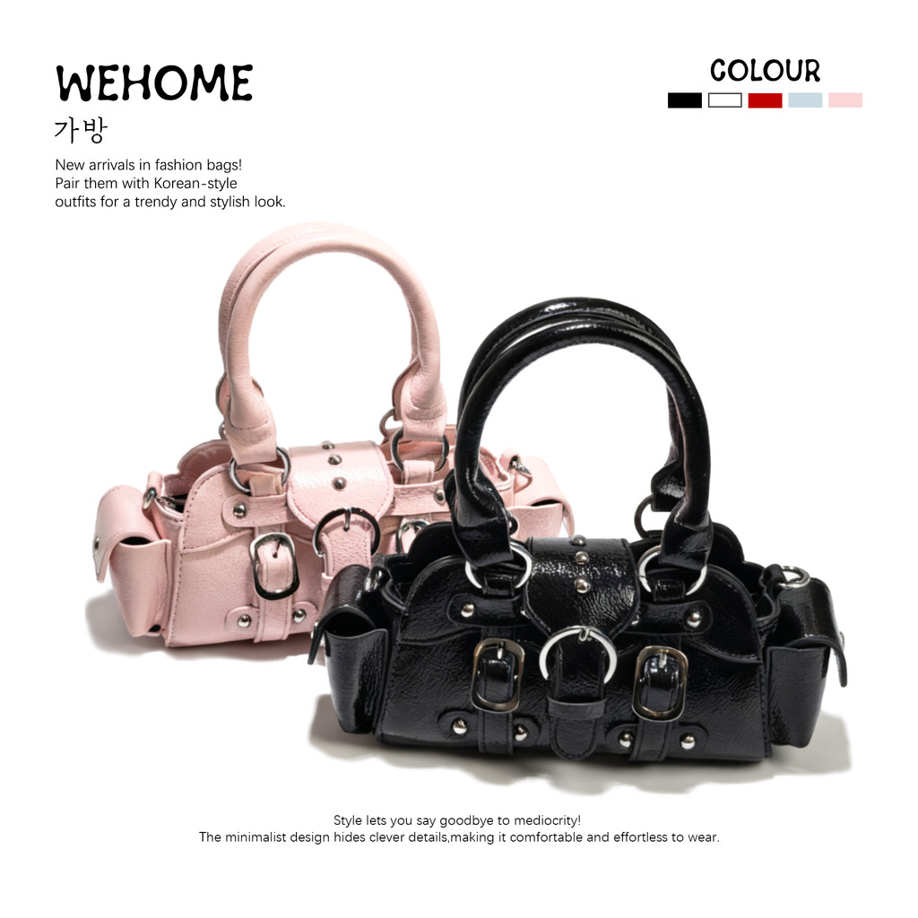 WEHOME Ruby Bag สไตล์เกาหลี Y2K สไตล์รีทรอป เป้เป้สไตล์สาวๆ กระเป๋าสะพายข้างผู้หญิง