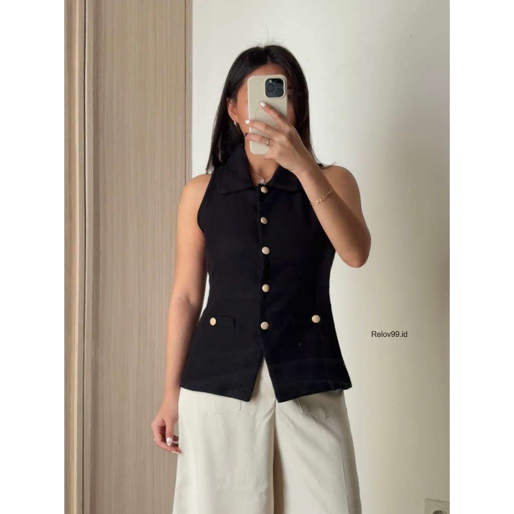 Merlyn Top - Maroon Womens Top - เสื้อตรุษจีน - CNY Top - Relov99id