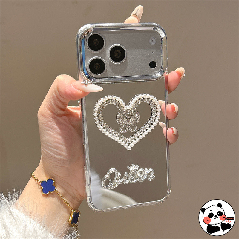 Pearl Loveกระจกเคสโทรศัพท์สําหรับOPPO A60 A58 A58X A97 A95 A93S A92 A78 A77 A77S A74 A73 A72 A57 A56S A55 A55 A55S A54 A53 A52 A53 A53S A52 A53 A52 A53S A53S A52 5Gปลอกผีเสื้อนุ่ม - รูปที่ 5