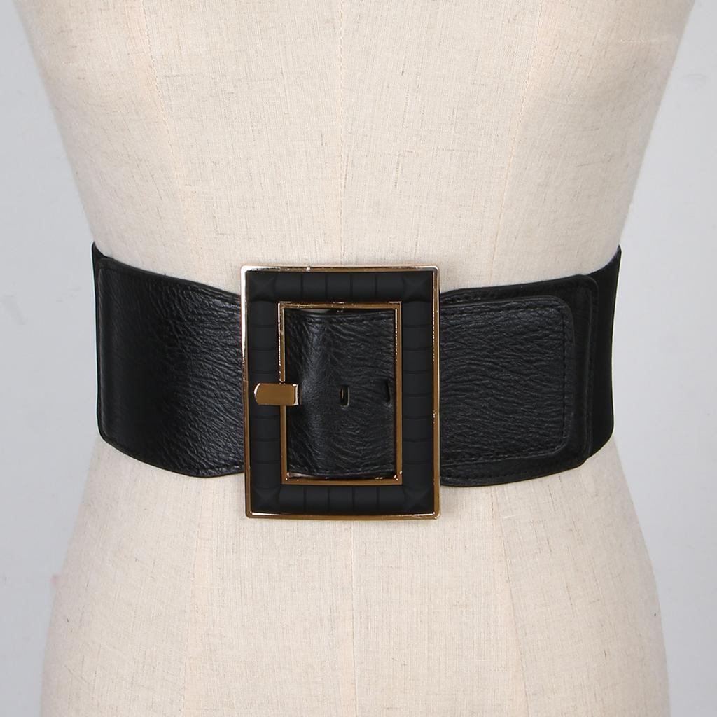 [rmdntq] Punk Womens Elastic Stretche Wide Waist Belt Fashion Dress Accessories