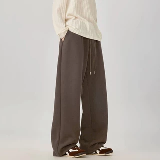 B&R กางเกงกีฬาผู้ชาย Sweatpants แบบบาง สีล้วน เอวยางยืด แนววินเทจสไตล์ญี่ปุ่น เรียบง่ายใส่สบาย
