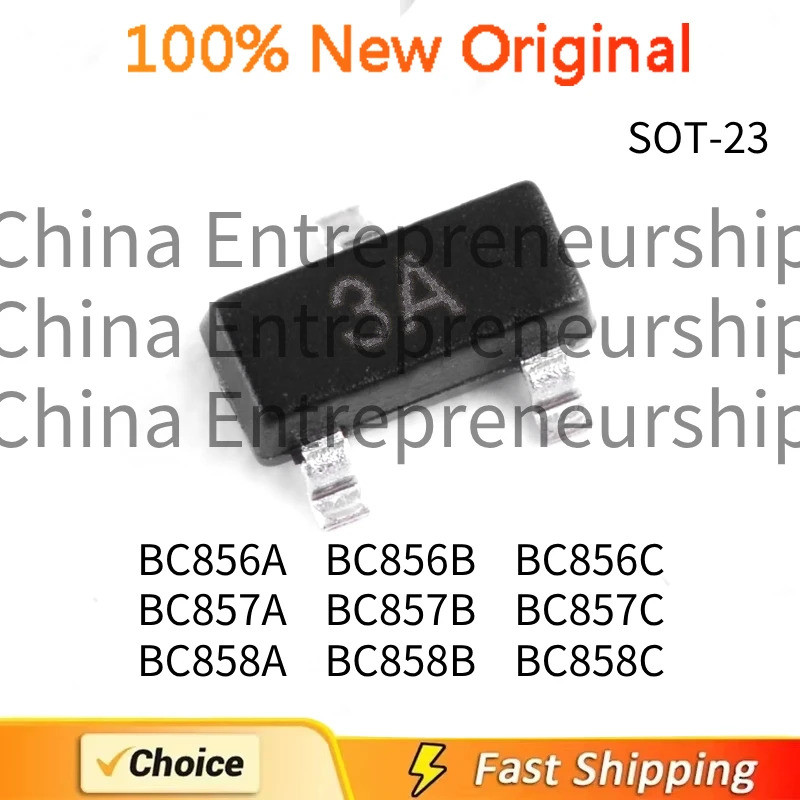 5PCS BC856A BC856B BC856C BC857A BC857B BC857C BC858A BC858B BC858C SOT-23-3 ชิป ic
